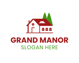 Red Mansion House logo design