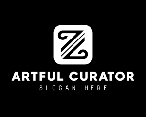 Curved App Letter Z logo design