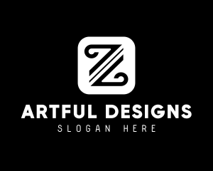 Curved App Letter Z logo design