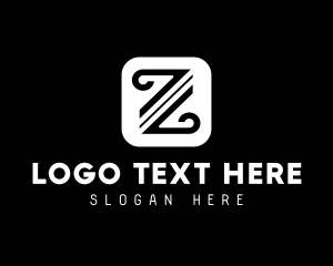 Curved App Letter Z Logo