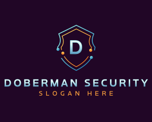 Circuit Shield Security logo design