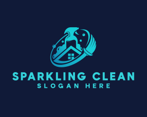 Cleaner - Housekeeping Cleaner Wash logo design