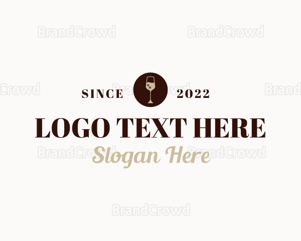 Liquor Wine Glass Logo