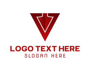 Computer - Gradient Gaming Arrow Letter V logo design