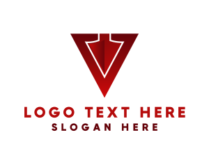 Logistics - Gradient Gaming Arrow Letter V logo design