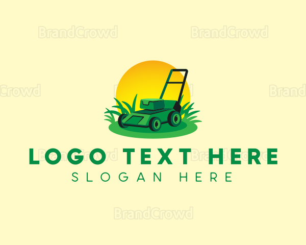 Lawn Mower Landscaping Logo