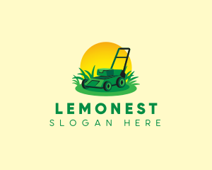 Lawn Mower Landscaping Logo