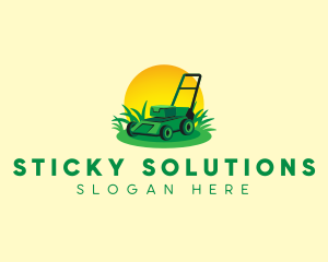 Lawn Mower Landscaping Logo