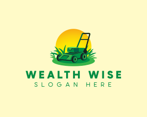 Lawn Mower Landscaping Logo