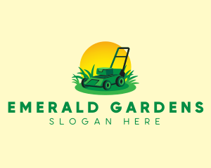 Lawn Mower Landscaping logo design