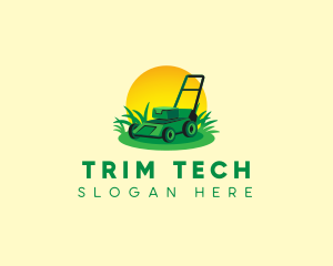 Trimmer - Lawn Mower Landscaping logo design