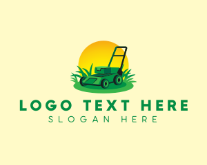 Lawn Mower Landscaping Logo