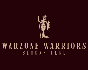 Female Warrior Athena logo design