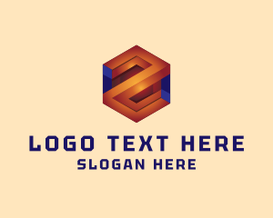 3d Model - 3D Business Hexagon logo design