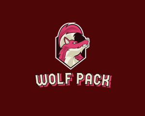 Gaming Wolf Shield logo design