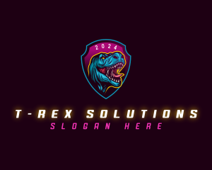 Tyrannosaurus - Tyrannosaurus Shield Gaming logo design