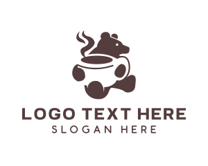 Beverage - Hot Coffee Bear logo design