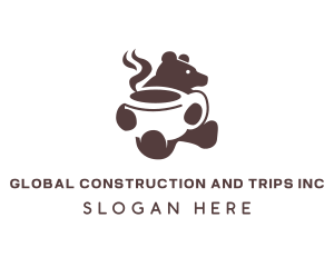 Beverage - Hot Coffee Bear logo design