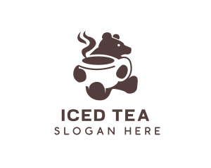 Hot Coffee Bear logo design