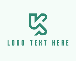 Letter K - Green Letter K logo design