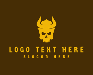 Bone - Medieval Skull Helmet logo design