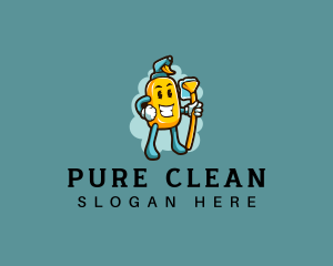 Bleach - Spray Sweep Cleaner logo design