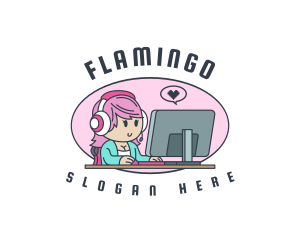 Play - Gamer Tech Female logo design
