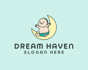Happy Baby Moon logo design