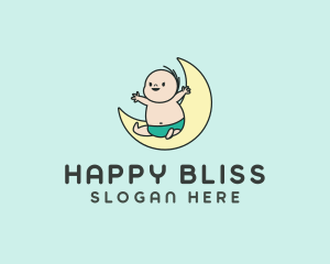 Happy Baby Moon logo design