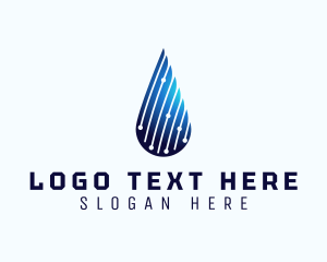Technician - Water Droplet Technology logo design