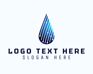 Water Drop - Water Droplet Technology logo design