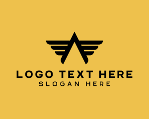 Wing Aviation Letter A logo design