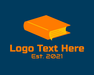 Learning Material - Online Book Chat logo design