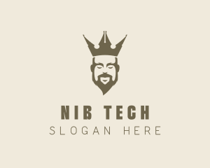 Nib - Pen Nib Crown King logo design