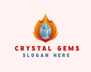 Fire Ice Crystal logo design