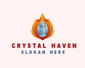 Fire Ice Crystal logo design