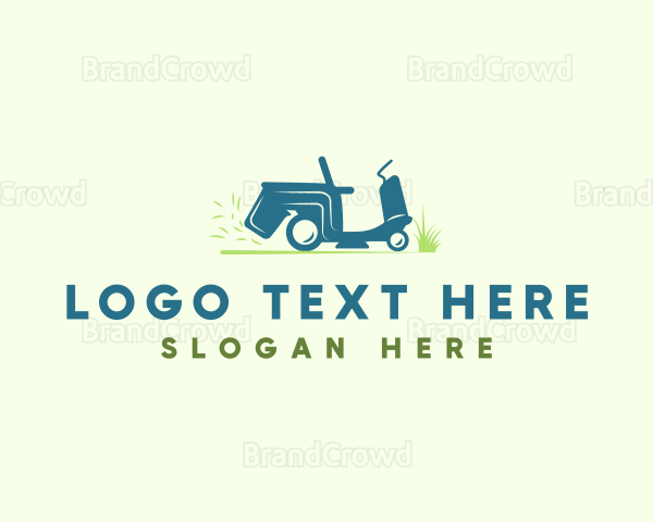 Grass Lawn Mower Logo