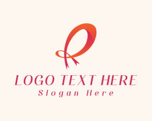 Lettermark - Retro Ribbon Boutique Letter R logo design