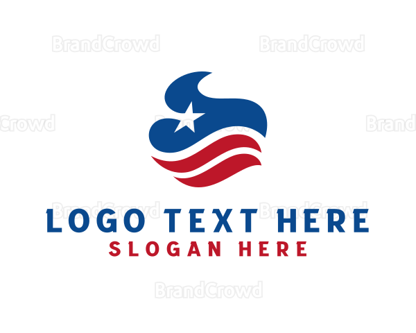 Abstract American Flag Logo