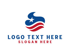 Puerto Rico - Abstract American Flag logo design