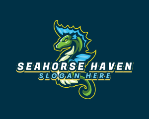 Seahorse - Seahorse Dragon Gaming logo design