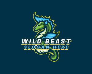 Savage - Seahorse Dragon Gaming logo design