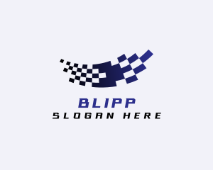 Gokart - Racing Drive Flag logo design