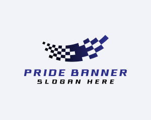 Racing Drive Flag logo design