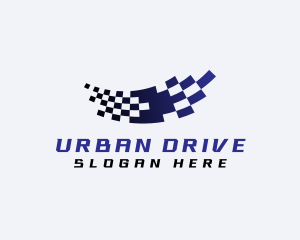 Racing Drive Flag logo design