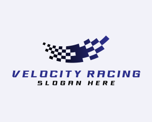 Racing Drive Flag logo design