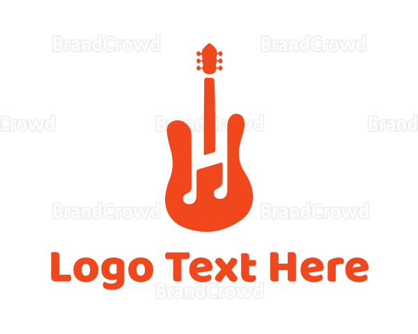 Red Guitar Note Logo