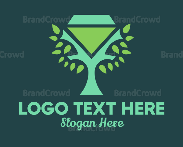 Diamond Leaf Tree Logo