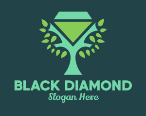 Diamond Leaf Tree logo design