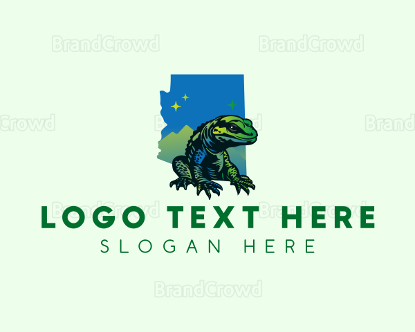 Arizona Gila Monster Lizard Logo